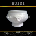 White Chaozhou ceramic/porcelain/bone china/new bone china wholesale ice bucket with embossed
